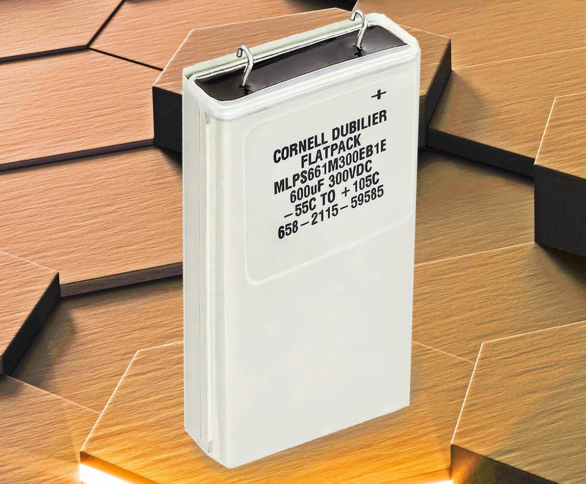 Cornell Dubilier Introduces 105°C Flat Aluminum Electrolytic Capacitor Series 